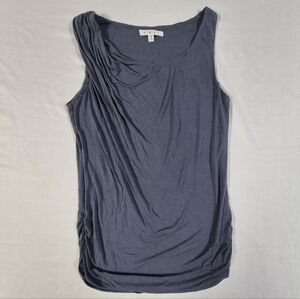 Cabi Shirt Womens Small Gray Draped Ruched Tank Top Blouse #294